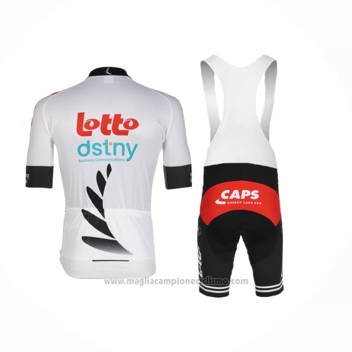 2024 Abbigliamento Ciclismo Lotto Dstny Bianco Manica Corta e Salopette